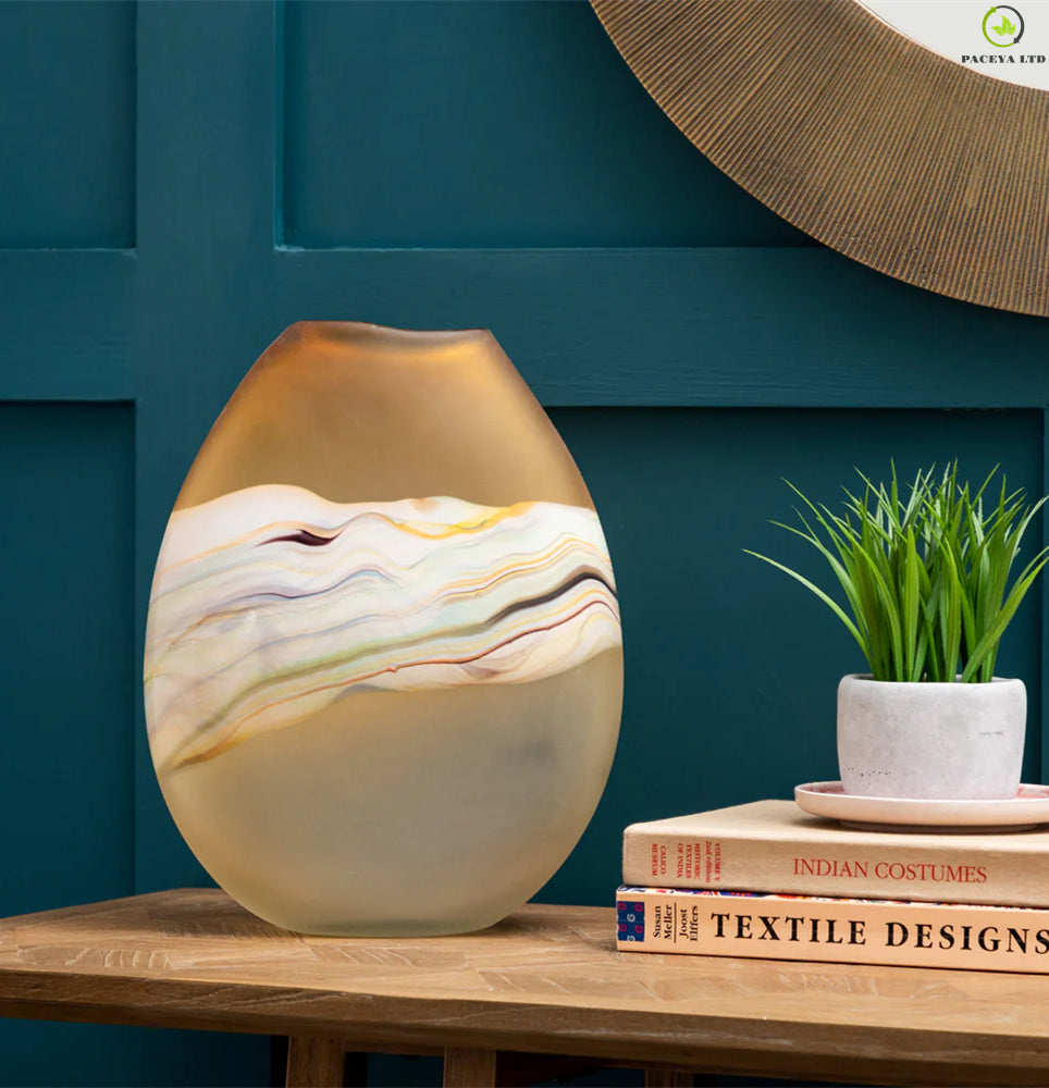 Kaves Frosted Citrine Vase